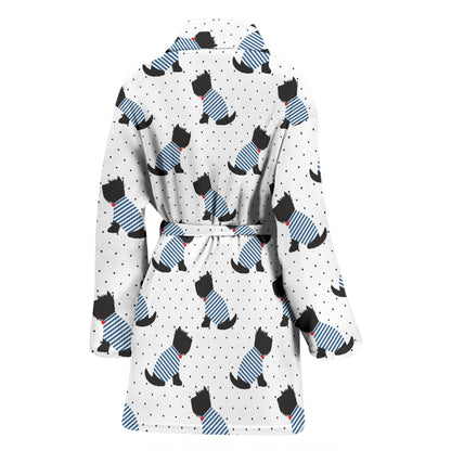 Scottish Terriers Print Design LKS3013 Women Bathrobe