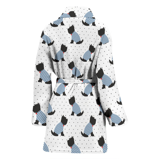 Scottish Terriers Print Design LKS3013 Women Bathrobe
