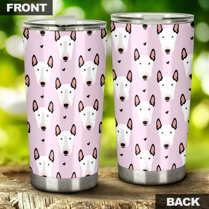 Bull Terrier Pink Print Pattern Tumbler