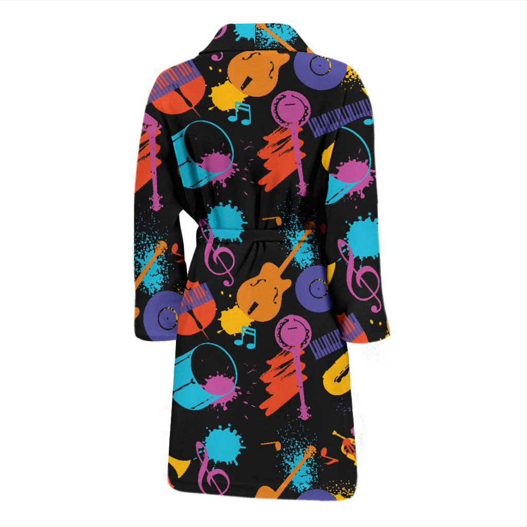 Saxophone Print Design LKS406 Men Bathrobe