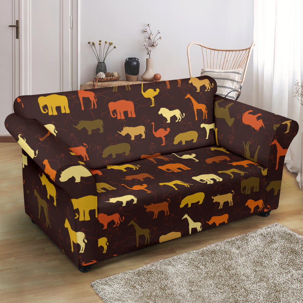 Safari Animal Print Design LKS301 Loveseat Couch Slipcover