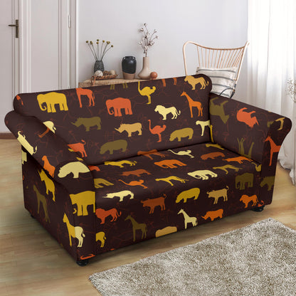 Safari Animal Print Design LKS301 Loveseat Couch Slipcover