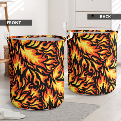 Flame Fire Design Pattern Laundry Basket
