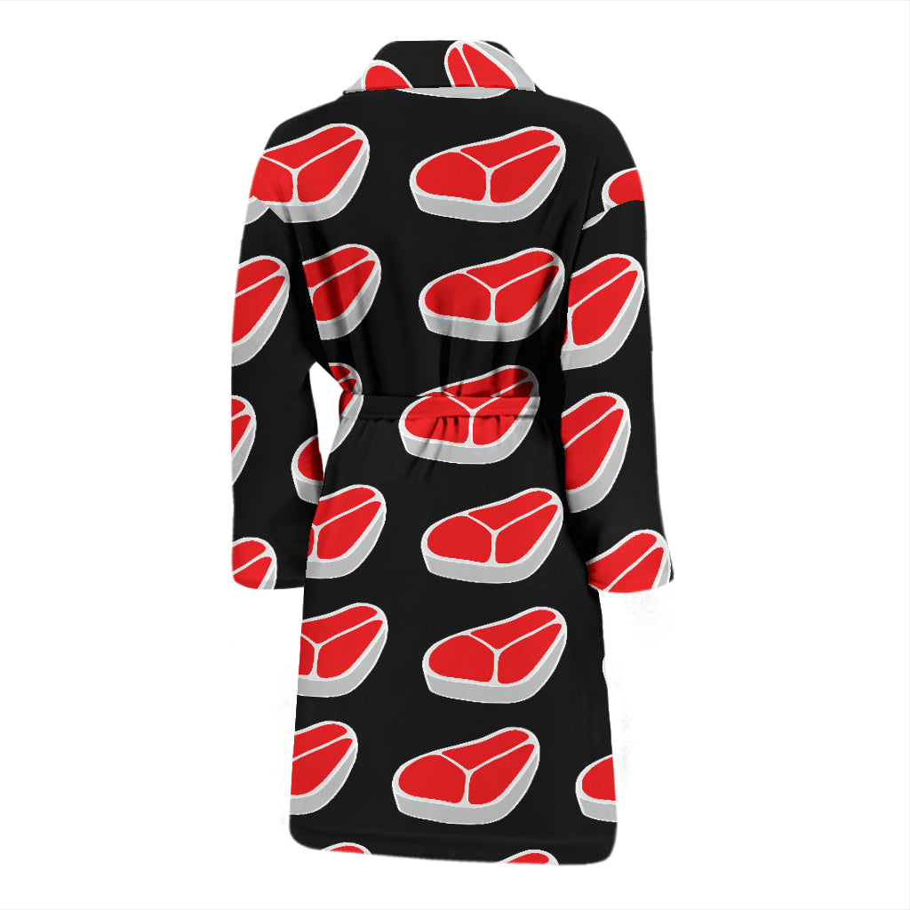 Steak Print Design LKS303 Men Bathrobe