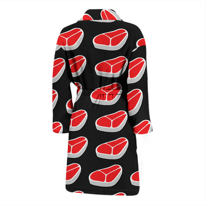 Steak Print Design LKS303 Men Bathrobe