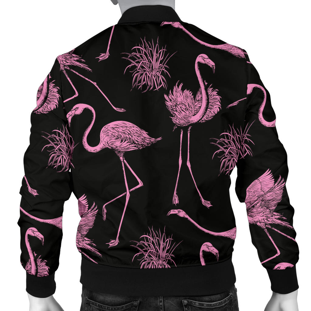 Flamingo Pink Print Pattern Men Bomber Jacket