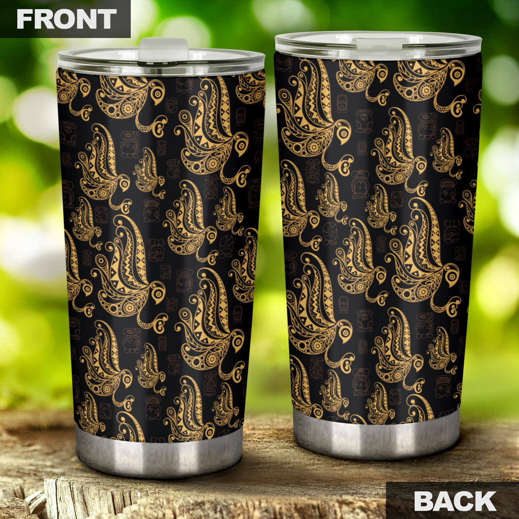 Owl Tribal Polynesian Design Print Tumbler