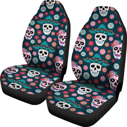 Sugar Skull Print Design LKS308 Car Seat Covers