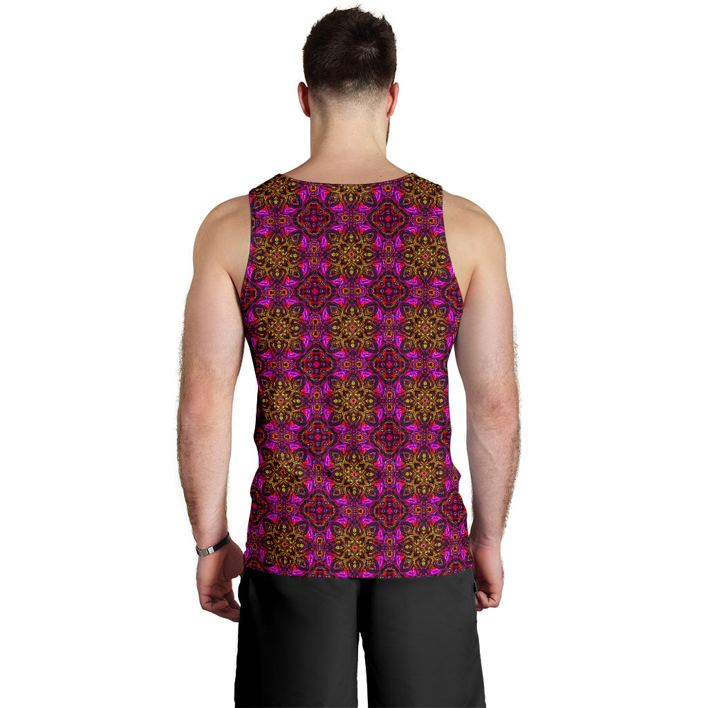 kaleidoscope Abstract Print Design Men Tank Top