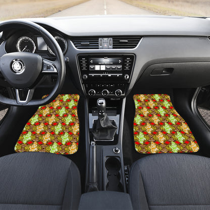 African Classic Print Pattern Car Floor Mats Front Back