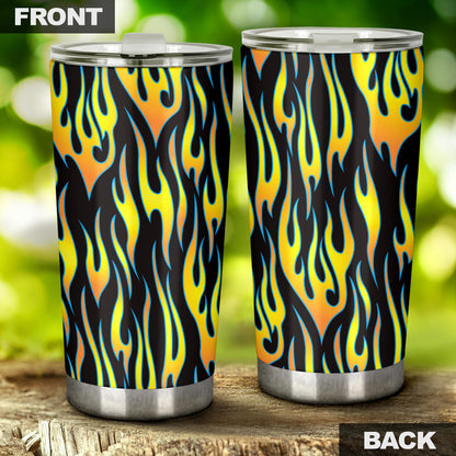 Flame Fire Yellow Pattern Tumbler