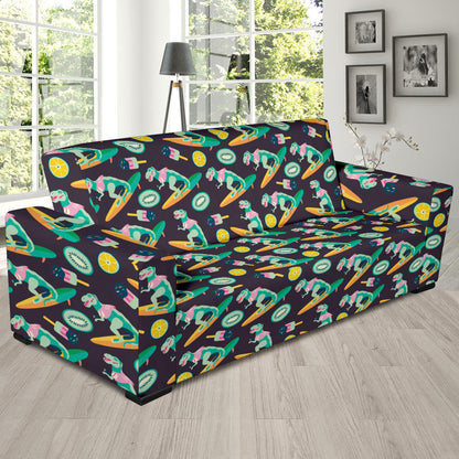 Surfboard T Rex Print Design LKS301 Sofa Slipcover