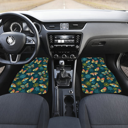 Butterfly Hand Draw Print Pattern Car Floor Mats Front Back