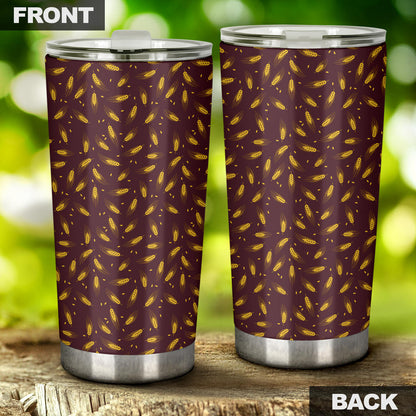 Agricultural Gold Wheat Print Pattern Tumbler