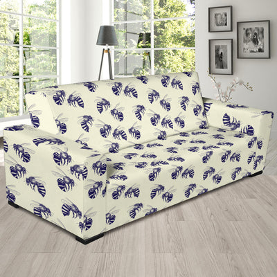 Bee Pattern Print Design 02 Sofa Slipcover