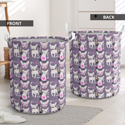 Chihuahua Happy Pattern Laundry Basket