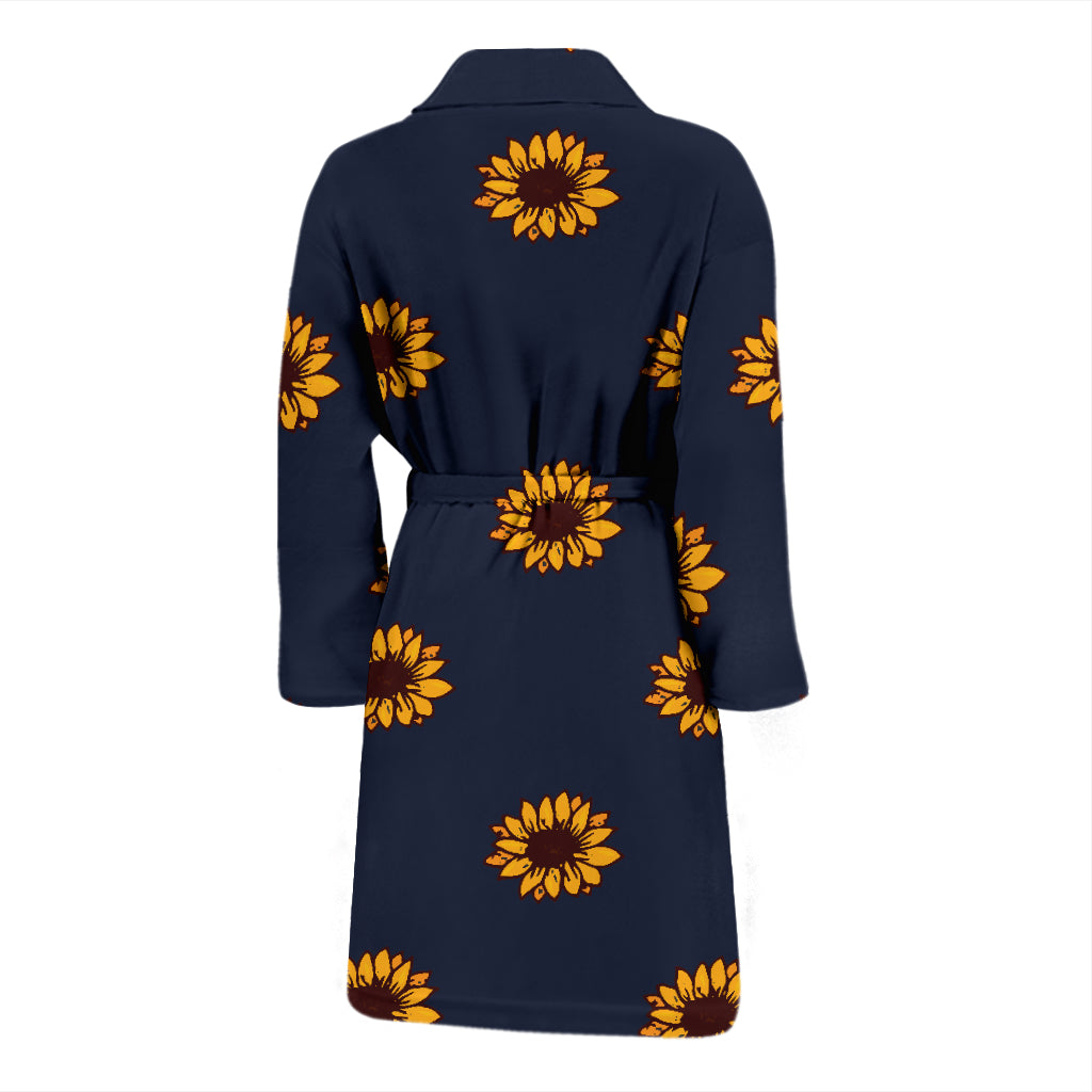 Sunflower Print Design LKS304 Men Bathrobe