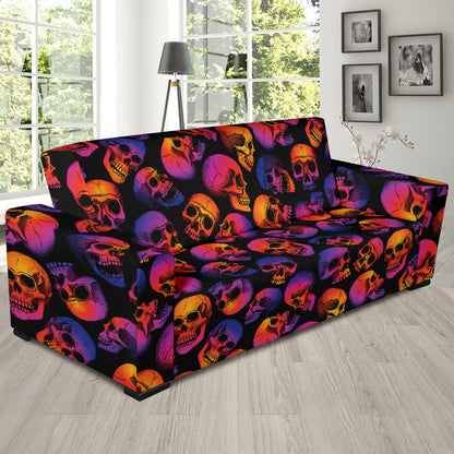 Skull Multicolor Print Design LKS3011 Sofa Slipcover