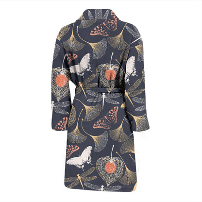 Dragonfly Print Design LKS404 Men Bathrobe