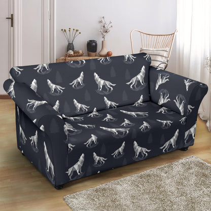 Wolf Print Design LKS303 Loveseat Couch Slipcover