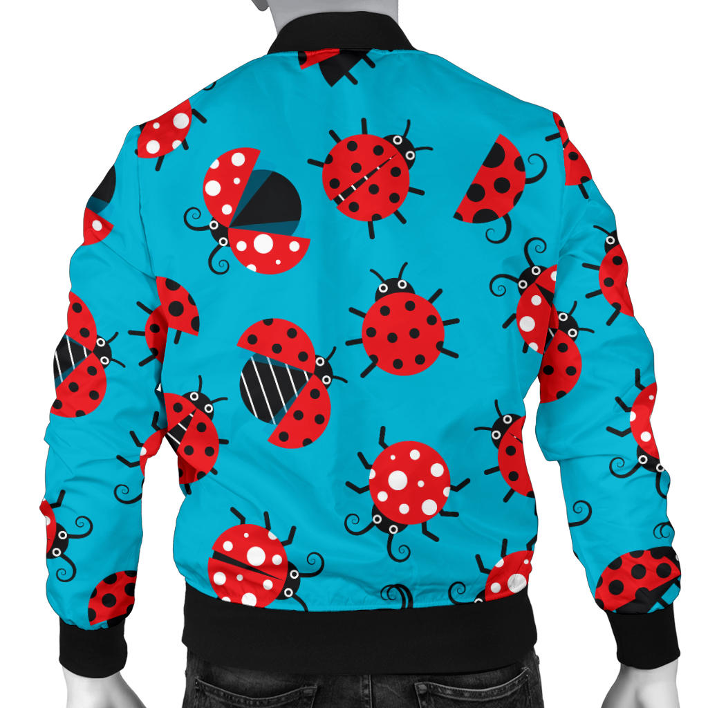Ladybug Action Print Pattern Men Bomber Jacket