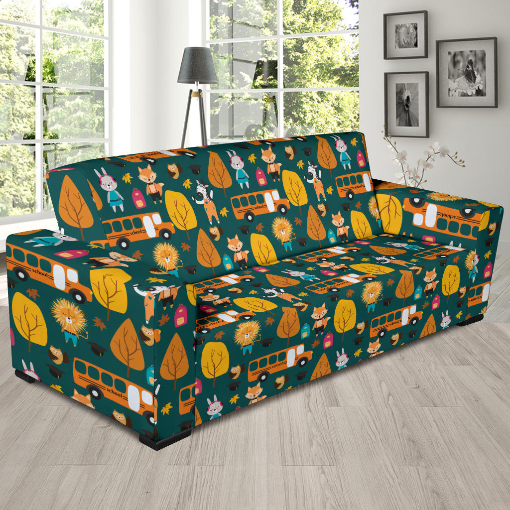School Bus Print Design LKS309 Sofa Slipcover