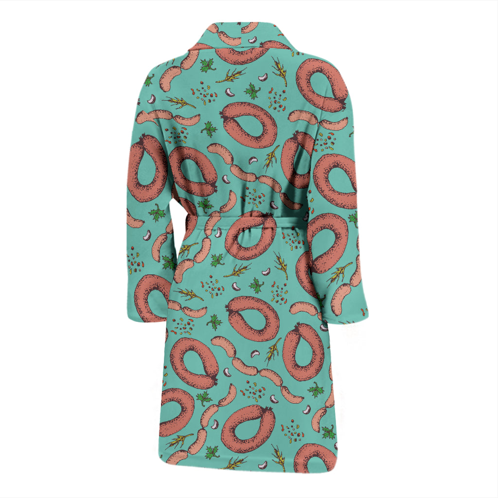 Sausage Print Design LKS303 Men Bathrobe