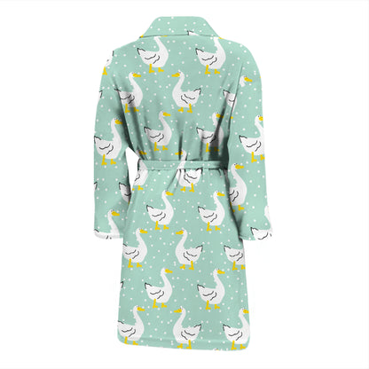 Goose Print Design LKS404 Men Bathrobe