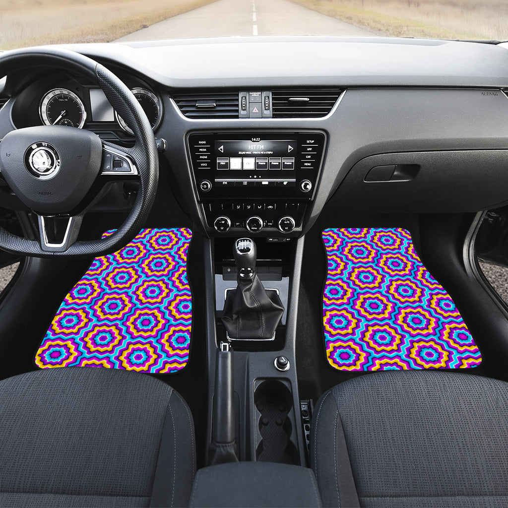 Optical illusion Techno Movement Car Floor Mats Front Back