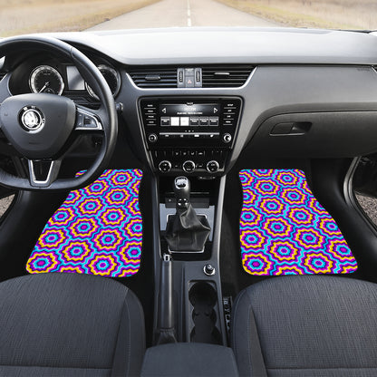 Optical illusion Techno Movement Car Floor Mats Front Back