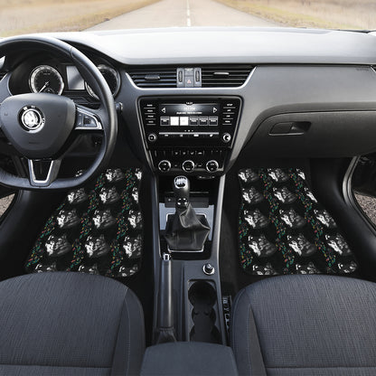 Wolf Black Dream Catcher Design Print Car Floor Mats Front Back