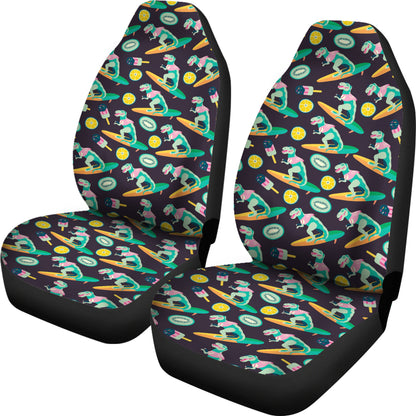 Surfboard T Rex Print Design LKS301 Car Seat Covers