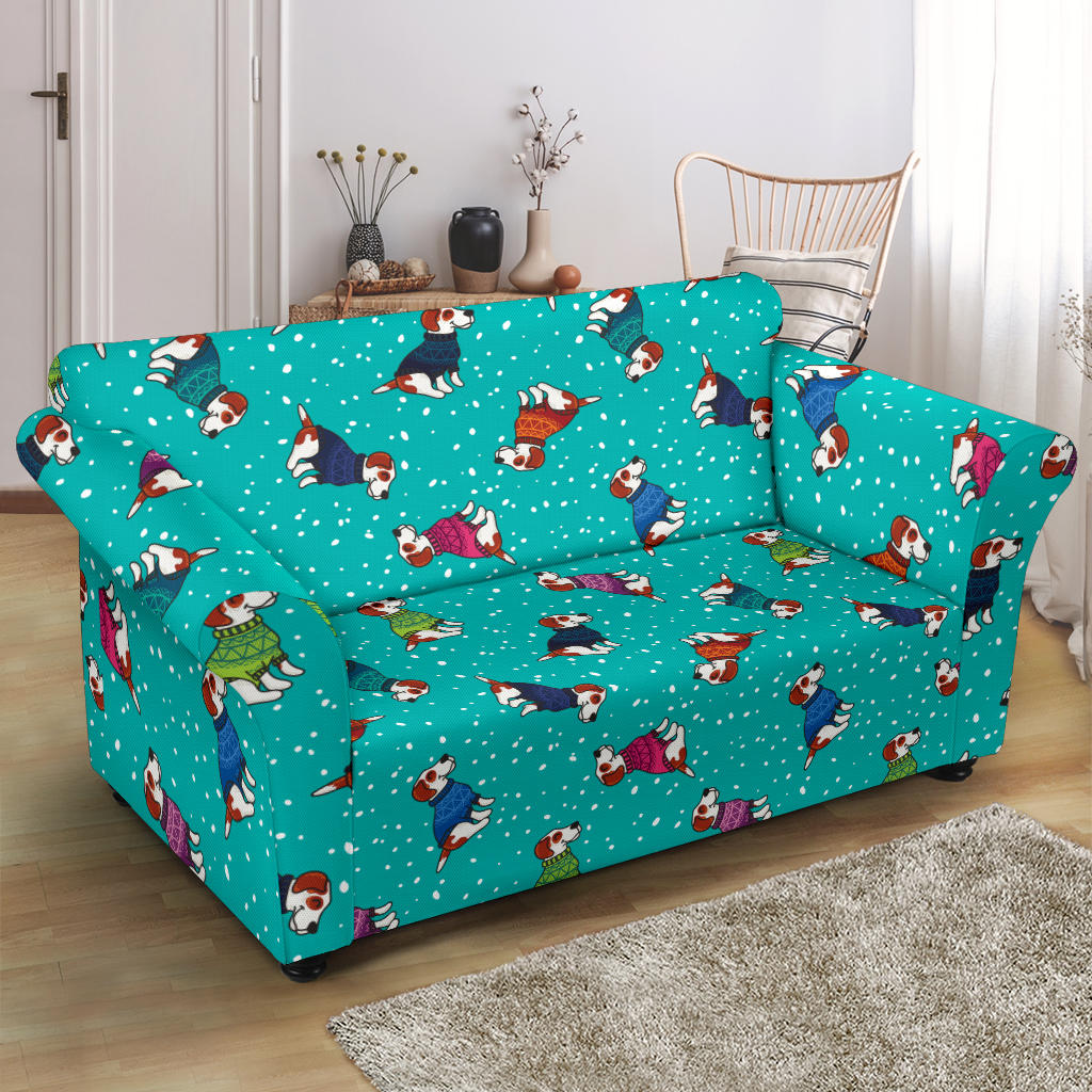 Russell Terriers Print Design LKS309 Loveseat Couch Slipcover