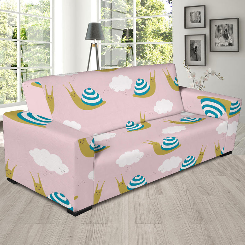 Snail Pattern Print Design 02 Sofa Slipcover