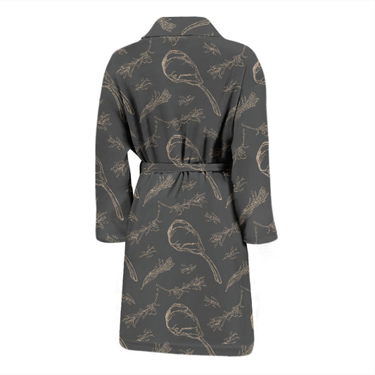 Steak Print Design LKS302 Men Bathrobe