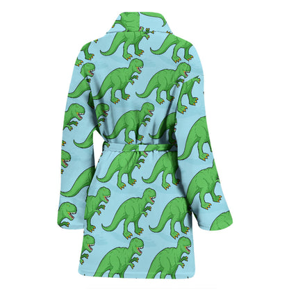 T Rex Pattern Print Design A01 Women Bathrobe