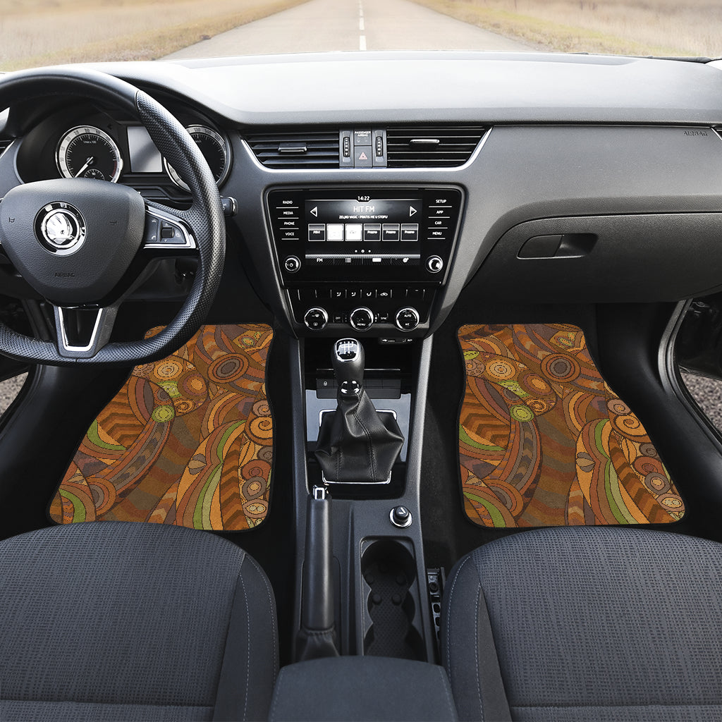 Maori Ornament Design Print Car Floor Mats Front Back