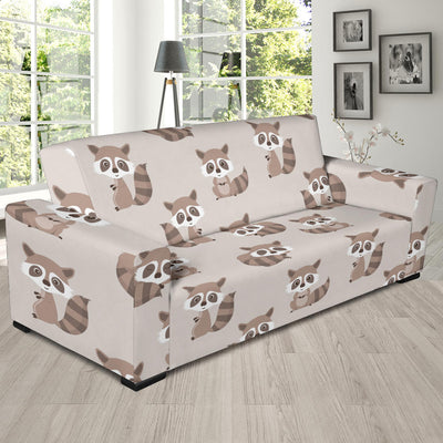 Raccoon Pattern Print Design A05 Sofa Slipcover