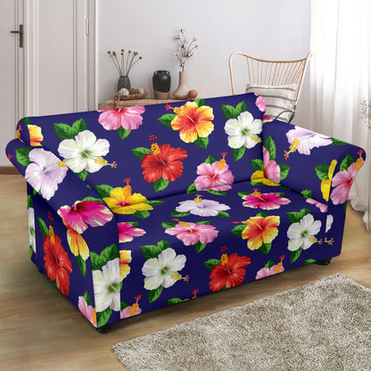 Hibiscus Colorful Print Design LKS301 Loveseat Couch Slipcover