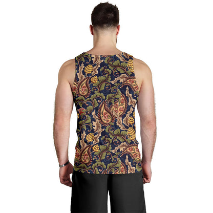 Floral Vintage Classic Print Men Tank Top
