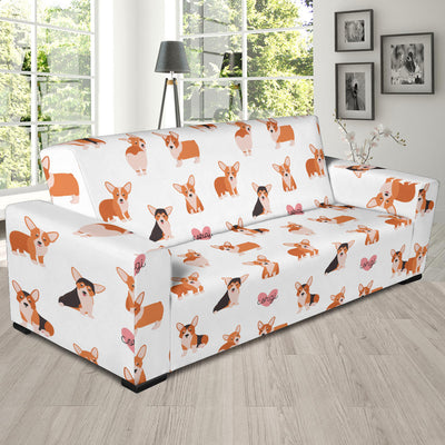 Cardigan Welsh Corgis Pattern Print Design 02 Sofa Slipcover