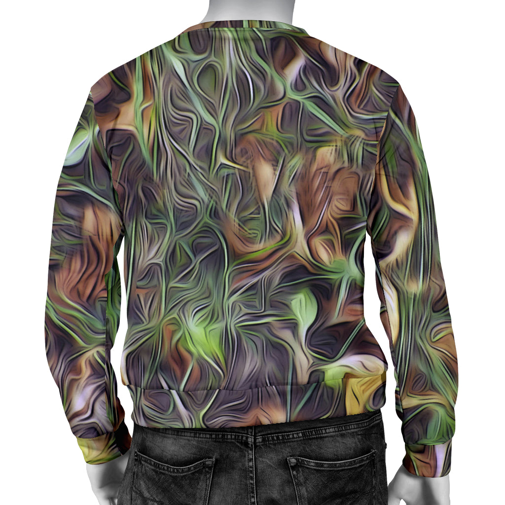 Camouflage Realistic Tree Print Men Long Sleeve Sweatshirt