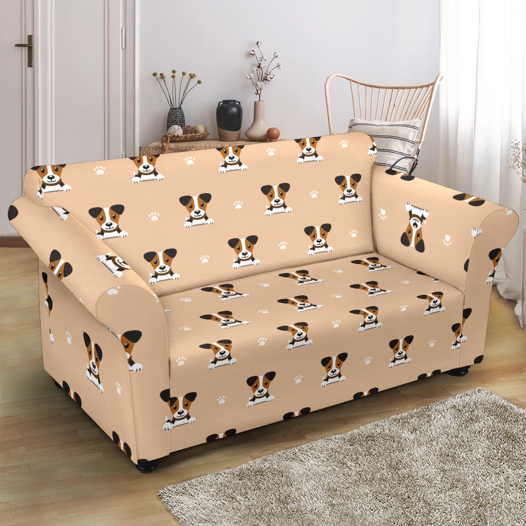 Russell Terriers Print Design LKS3011 Loveseat Couch Slipcover