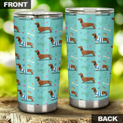 Dachshund Paw Decorative Print Pattern Tumbler