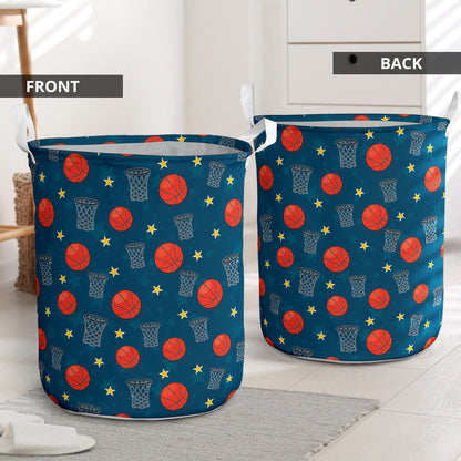 Basketball Classic Print Pattern Laundry Basket