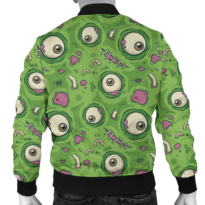 Zombie Eyes Design Pattern Print Men Bomber Jacket