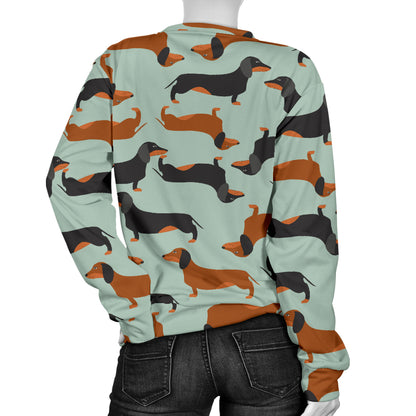 Dachshund Cute Print Pattern Women Long Sleeve Sweatshirt