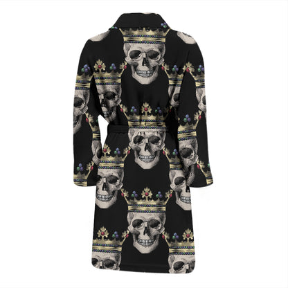 Skull King Print Design LKS3010 Men Bathrobe