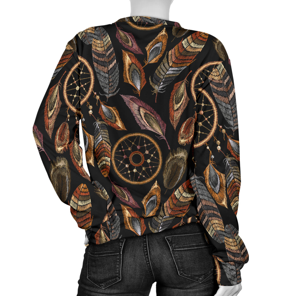 Dream catcher embroidered style Women Long Sleeve Sweatshirt