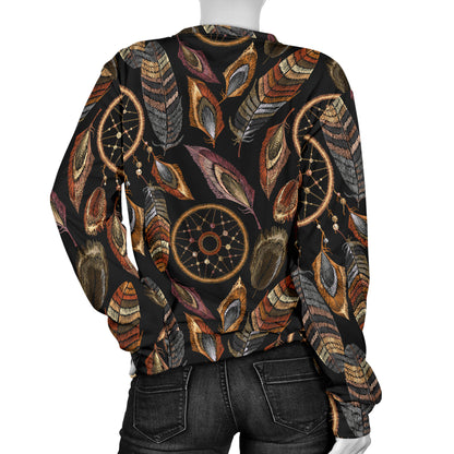 Dream catcher embroidered style Women Long Sleeve Sweatshirt